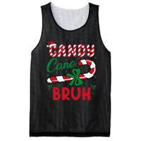 Candy Cane Bruh Funny Christmas Holiday Gift Mesh Reversible Basketball Jersey Tank