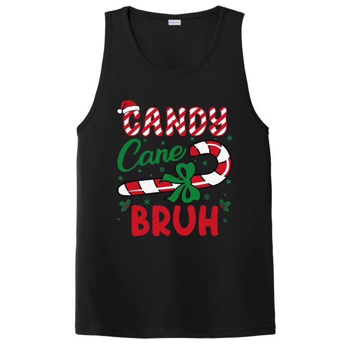 Candy Cane Bruh Funny Christmas Holiday Gift PosiCharge Competitor Tank