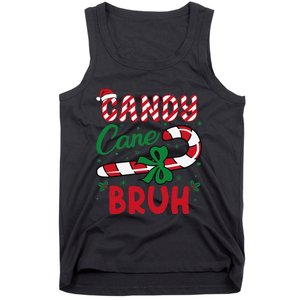 Candy Cane Bruh Funny Christmas Holiday Gift Tank Top