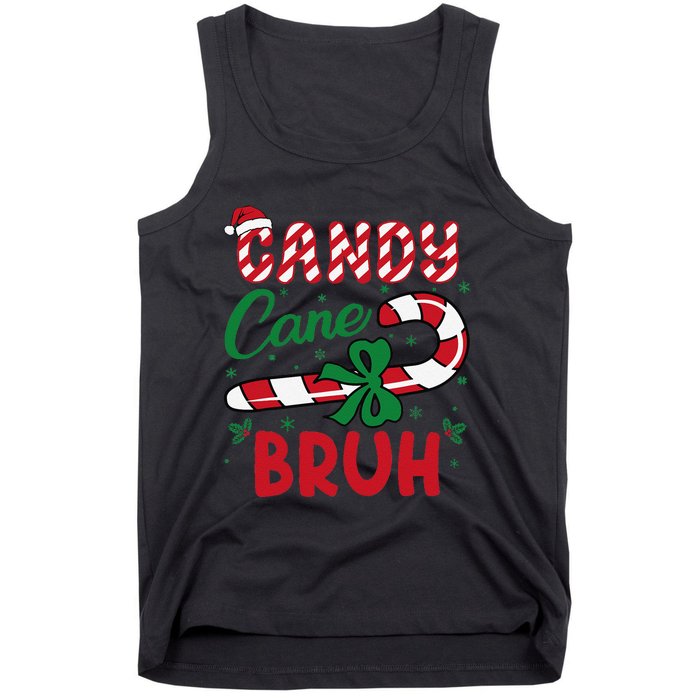 Candy Cane Bruh Funny Christmas Holiday Gift Tank Top