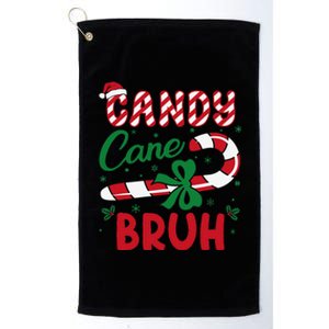 Candy Cane Bruh Funny Christmas Holiday Gift Platinum Collection Golf Towel