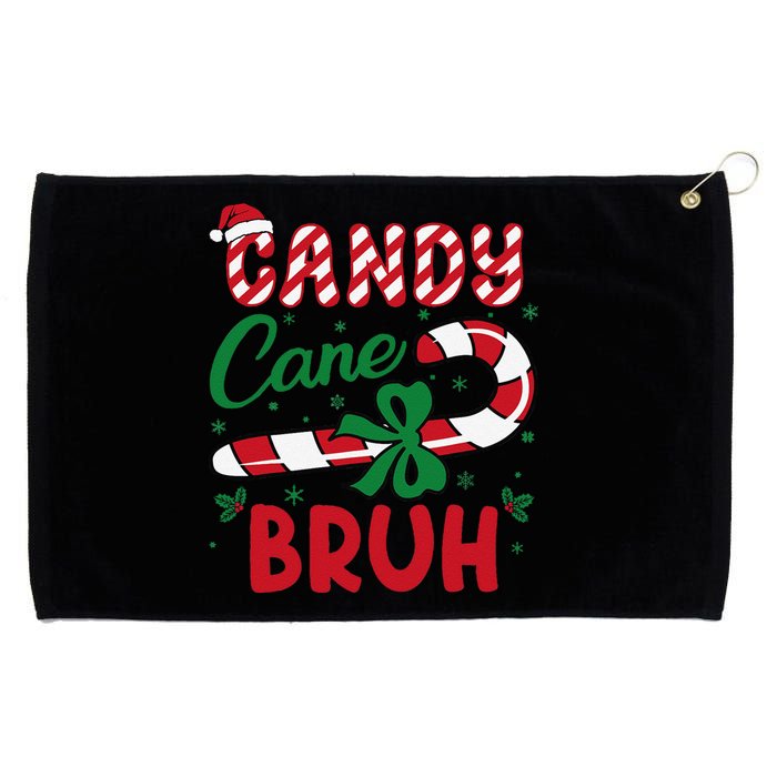 Candy Cane Bruh Funny Christmas Holiday Gift Grommeted Golf Towel