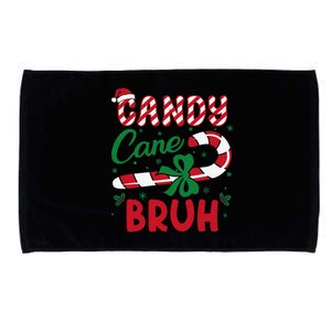 Candy Cane Bruh Funny Christmas Holiday Gift Microfiber Hand Towel