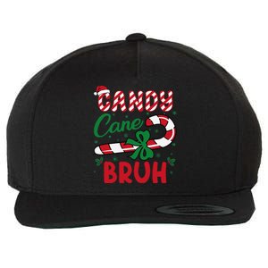 Candy Cane Bruh Funny Christmas Holiday Gift Wool Snapback Cap