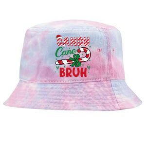 Candy Cane Bruh Funny Christmas Holiday Gift Tie-Dyed Bucket Hat