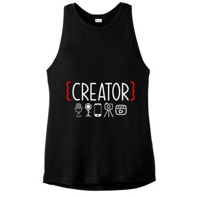 Content Creator Blogger Vlogger Influencer Creator Ladies PosiCharge Tri-Blend Wicking Tank