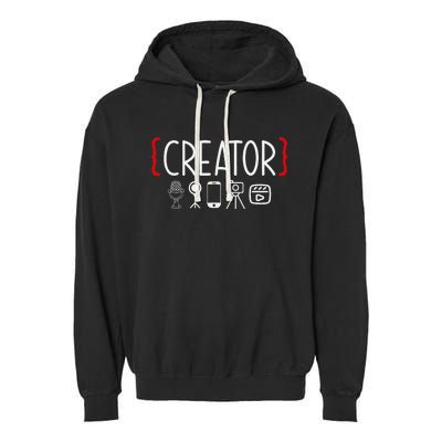 Content Creator Blogger Vlogger Influencer Creator Garment-Dyed Fleece Hoodie