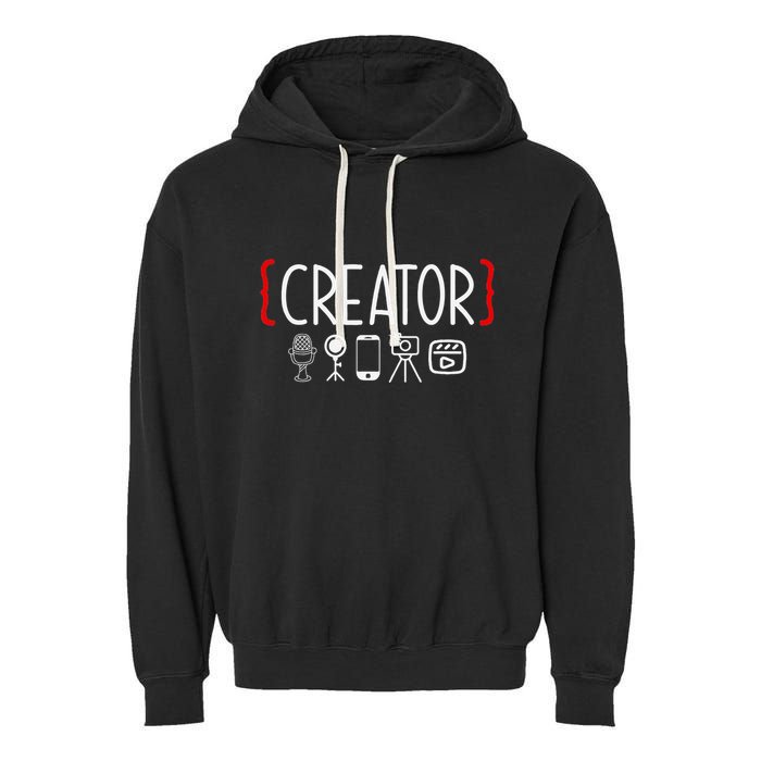 Content Creator Blogger Vlogger Influencer Creator Garment-Dyed Fleece Hoodie