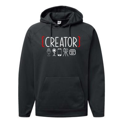 Content Creator Blogger Vlogger Influencer Creator Performance Fleece Hoodie