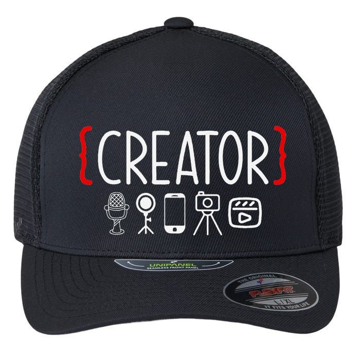 Content Creator Blogger Vlogger Influencer Creator Flexfit Unipanel Trucker Cap