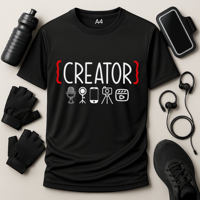 Content Creator Blogger Vlogger Influencer Creator Performance Shirt