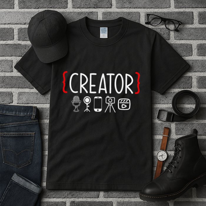 Content Creator Blogger Vlogger Influencer Creator Tall T-Shirt