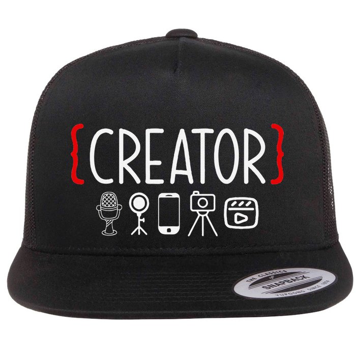 Content Creator Blogger Vlogger Influencer Creator Flatbill Hat