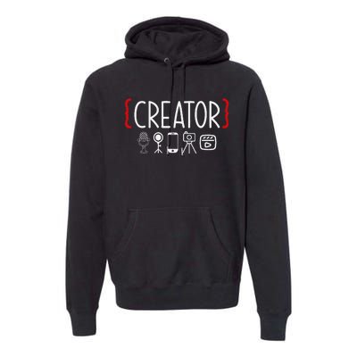 Content Creator Blogger Vlogger Influencer Creator Premium Hoodie