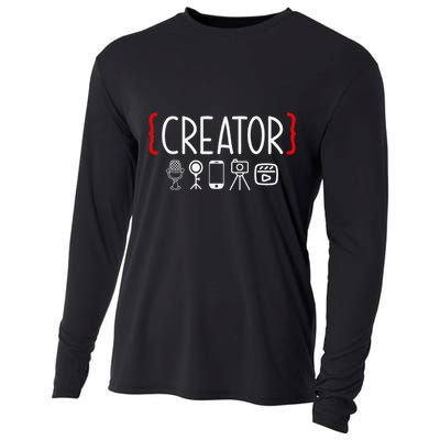 Content Creator Blogger Vlogger Influencer Creator Cooling Performance Long Sleeve Crew