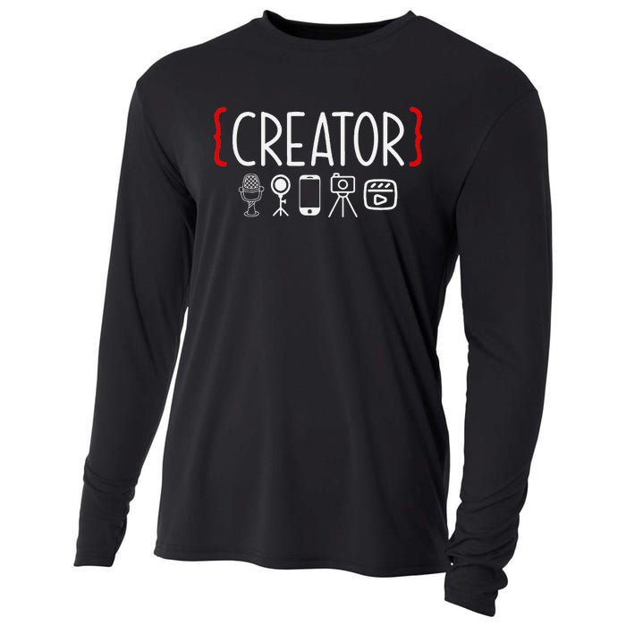 Content Creator Blogger Vlogger Influencer Creator Cooling Performance Long Sleeve Crew