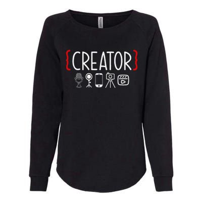 Content Creator Blogger Vlogger Influencer Creator Womens California Wash Sweatshirt