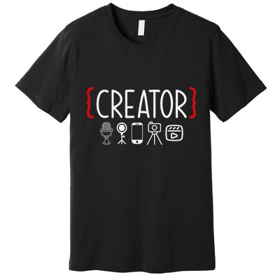 Content Creator Blogger Vlogger Influencer Creator Premium T-Shirt