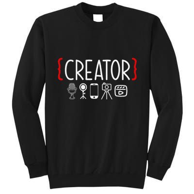 Content Creator Blogger Vlogger Influencer Creator Tall Sweatshirt