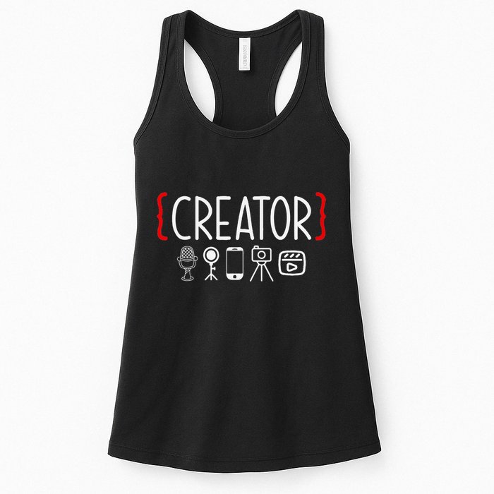 Content Creator Blogger Vlogger Influencer Creator Womens Tank Top