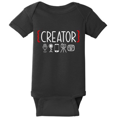 Content Creator Blogger Vlogger Influencer Creator Baby Bodysuit