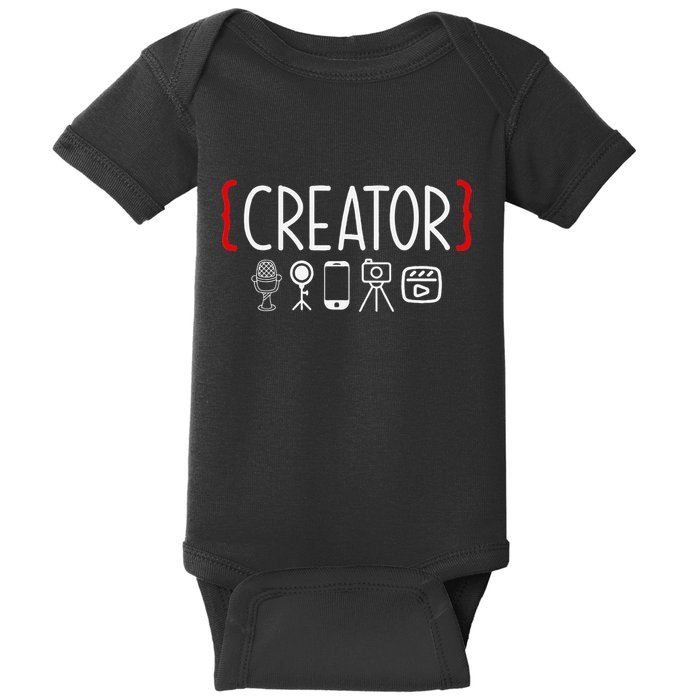 Content Creator Blogger Vlogger Influencer Creator Baby Bodysuit