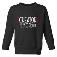 Content Creator Blogger Vlogger Influencer Creator Toddler Sweatshirt