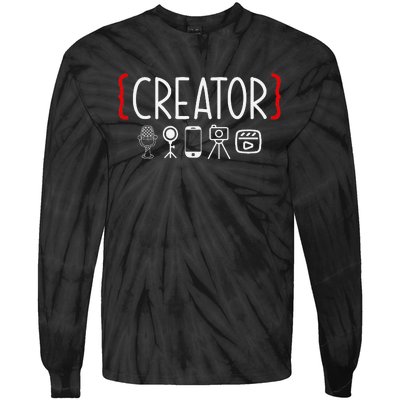 Content Creator Blogger Vlogger Influencer Creator Tie-Dye Long Sleeve Shirt