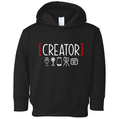 Content Creator Blogger Vlogger Influencer Creator Toddler Hoodie