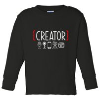 Content Creator Blogger Vlogger Influencer Creator Toddler Long Sleeve Shirt