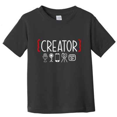 Content Creator Blogger Vlogger Influencer Creator Toddler T-Shirt