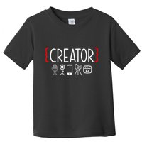 Content Creator Blogger Vlogger Influencer Creator Toddler T-Shirt