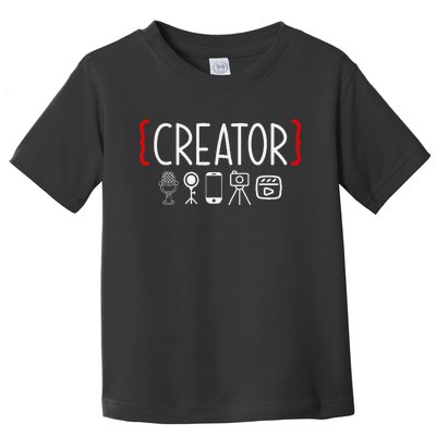 Content Creator Blogger Vlogger Influencer Creator Toddler T-Shirt