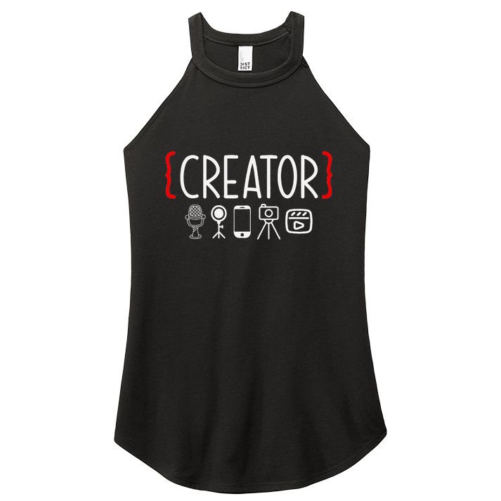 Content Creator Blogger Vlogger Influencer Creator Women's Perfect Tri Rocker Tank