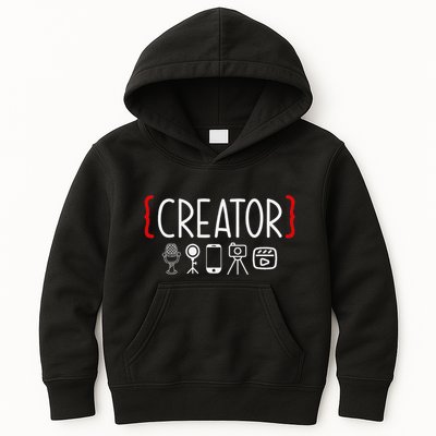 Content Creator Blogger Vlogger Influencer Creator Kids Hoodie