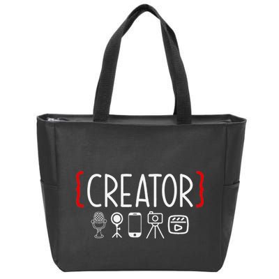 Content Creator Blogger Vlogger Influencer Creator Zip Tote Bag