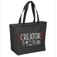 Content Creator Blogger Vlogger Influencer Creator Zip Tote Bag