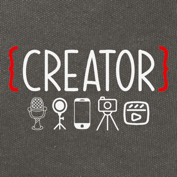 Content Creator Blogger Vlogger Influencer Creator Cotton Canvas Backpack