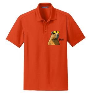 Capybara Cool Bruh In Style Dry Zone Grid Polo