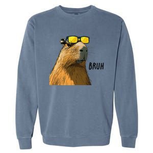 Capybara Cool Bruh In Style Garment-Dyed Sweatshirt