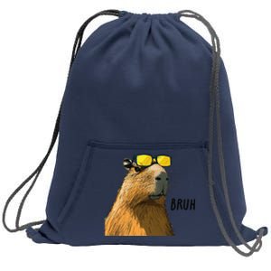 Capybara Cool Bruh In Style Sweatshirt Cinch Pack Bag