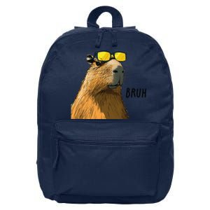 Capybara Cool Bruh In Style 16 in Basic Backpack