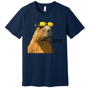 Capybara Cool Bruh In Style Premium T-Shirt