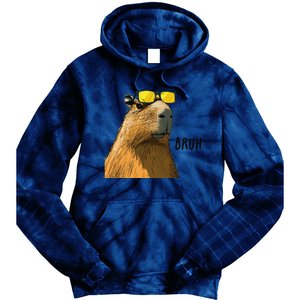 Capybara Cool Bruh In Style Tie Dye Hoodie