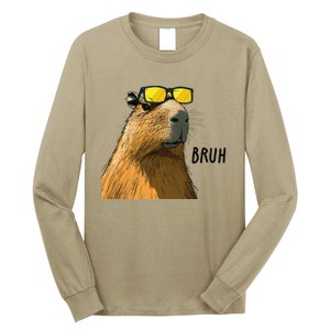 Capybara Cool Bruh In Style Long Sleeve Shirt