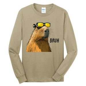 Capybara Cool Bruh In Style Tall Long Sleeve T-Shirt