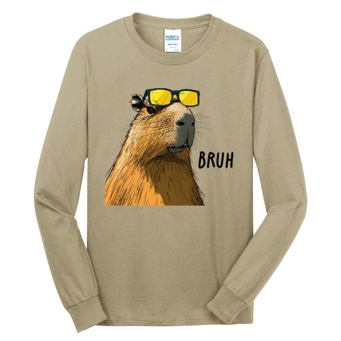 Capybara Cool Bruh In Style Tall Long Sleeve T-Shirt