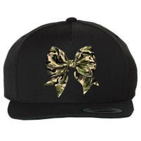 Camo Coquette Bow Hunt Duck Hunting Camouflage Gift Wool Snapback Cap