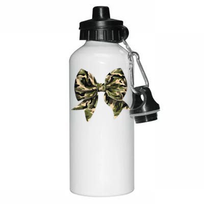 Camo Coquette Bow Hunt Duck Hunting Camouflage Gift Aluminum Water Bottle 