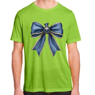 Coquette Christmas Bow Women Holiday Ribbon Mistletoe Adult ChromaSoft Performance T-Shirt